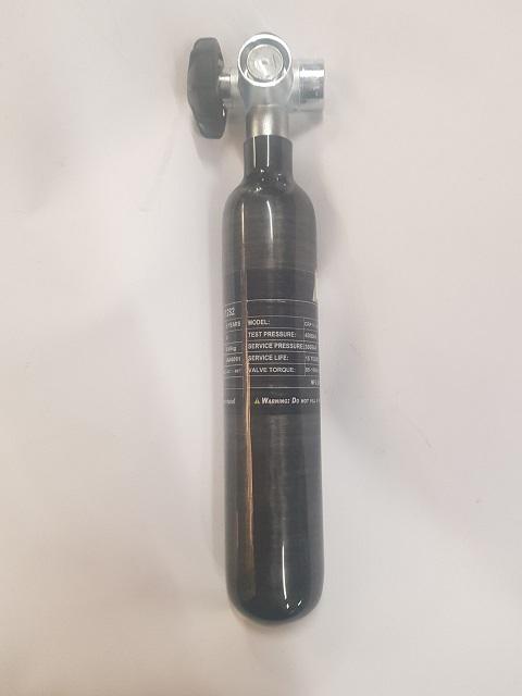 Best Fittings - Carbon fles 0,5L 300 Bar Met Kraan